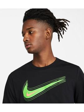 Camiseta Nike Negro/Verde Hombre