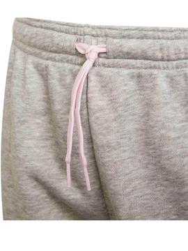 Pantalon Corto Adidas Gris/Rosa Niña