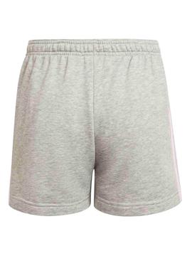 Pantalon Corto Adidas Gris/Rosa Niña