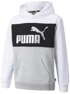 Sudadera Puma ColorBlock Blanco/Gris