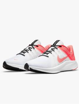 Zapatilla Nike Quest 4 Blanco/Coral Mujer