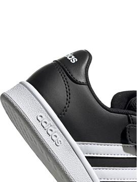 Zapatilla Adidas Grand Court Negro/Blanco Niñ@