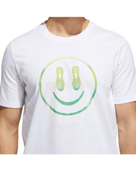 Camiseta Adidas Smiley Blanco Hombre