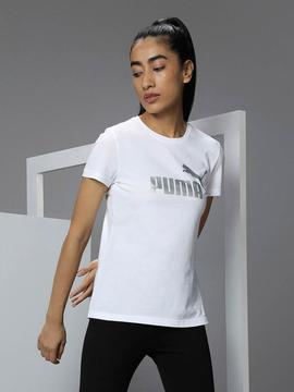 Camiseta Puma Metallic Bco/Plata Mujer
