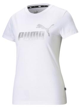 Camiseta Puma Metallic Bco/Plata Mujer