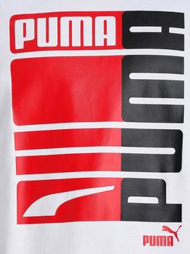 Camiseta Puma Graphic Bco/Rojo Hombre