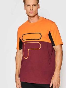 Camiseta Fila Naranja/Granate Hombre