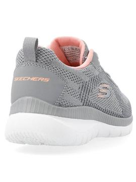 Zapatilla Skechers Bountiful Gris/Naranja Mujer