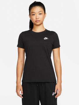 Camiseta Nike Club Negro Mujer