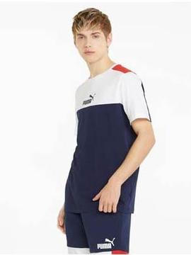 Camiseta Puma Blanca Marino Rojo Hombre