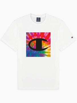 Camiseta Champion Tie dye Blanco Hombre