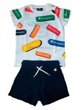 Conjunto Corto Champion Bco/Multi