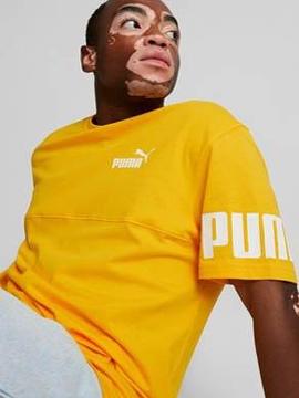 Camiseta Puma Power Mostaza Hombre