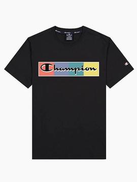 Camiseta Champion Negra Colores Hombre