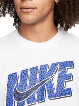 Camiseta Nike Swoosh Bco/Azul Hombre