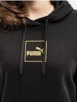 Sudadera Puma Negro/Oro Mujer