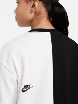 Sudadera Nike Sportswear Negro/Bco Niña