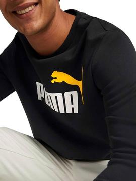 Sudadera Puma Col Logo Negro/Amarillo Hombre