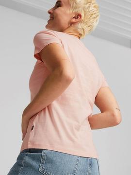 Camiseta Puma Embroidery Rosa Mujer