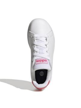 Zapatilla Adidas Advantage Blanco Rosa Mujer