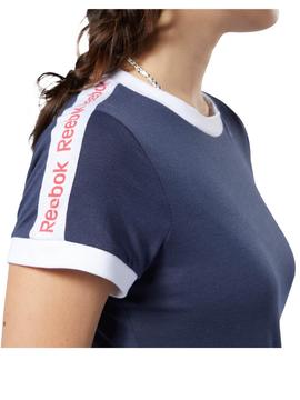 Camiseta Reebok Linear Logo Tee Marino Mujer