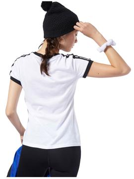 Camiseta Reebok Linear Logo Blanco/Negro Mujer
