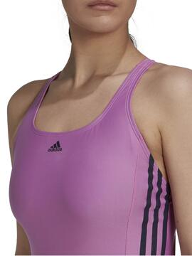 Bañador Adidas 3S Suit Violeta Mujer