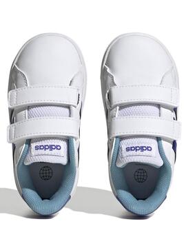 Zapatilla Adidas Grand Court 2 Bco/Azul Bebe