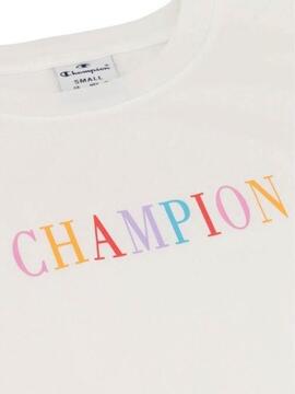 Camiseta Champion Legacy Blanco/Multi Mujer