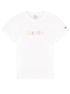 Camiseta Champion Legacy Blanco/Multi Mujer