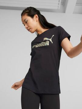 Camiseta Puma Nova Shine Negro Mujer