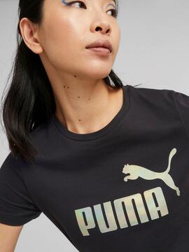 Camiseta Puma Nova Shine Negro Mujer