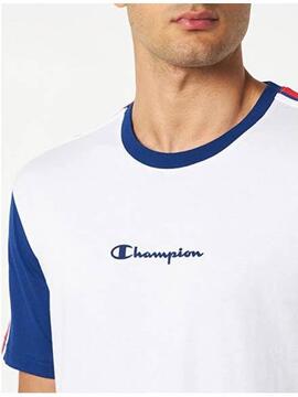 Camiseta Champion Legacy Bco/Marino Hombre