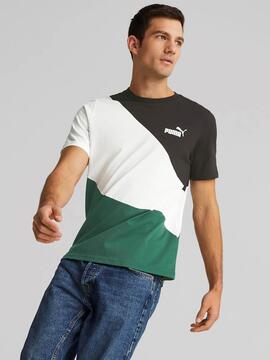 Camiseta Puma Blanco Verde Hombre