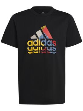 Camiseta Adidas Negro/Multicolor Niñ@