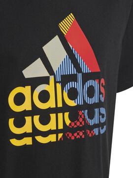Camiseta Adidas Negro/Multicolor Niñ@