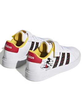 Zapatilla Adidas Grand Court Mickey Bco/Rojo Niñ@
