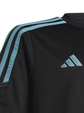 Camiseta Adidas Tiro23 Negro/Azul Niño