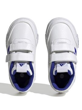 Zapatilla Adidas Tensaur Blanco Azul Niño
