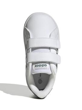 Zapatilla Adidas Grand Court Bco/Verde Bebe