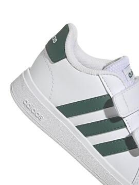 Zapatilla Adidas Grand Court Bco/Verde Bebe