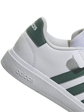 Zapatilla Adidas Grand Court Bco/Verde Niñ@