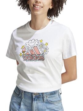 Camiseta Adidas Doodle fill Mujer Blanca