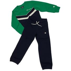 Chandal Champion Colorblock Verde/Azul Niño
