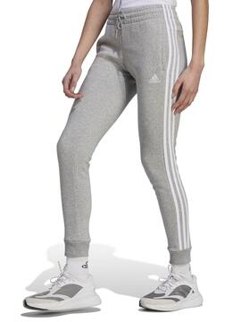 Pantalon Adidas 3S FZ Gris Mujer