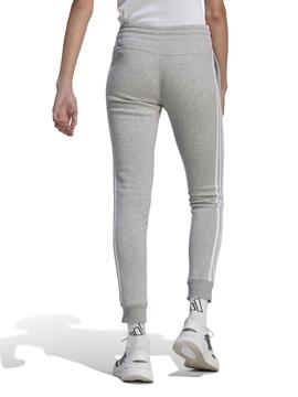 Pantalon Adidas 3S FZ Gris Mujer