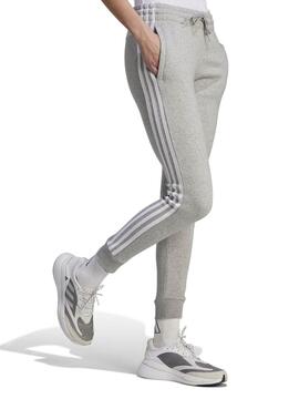 Pantalon Adidas 3S FZ Gris Mujer