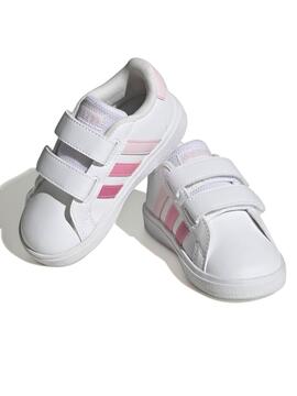 Zapatilla Adidas Grand Court Bco/Rosas Bebe
