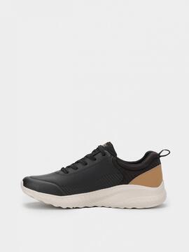 Zapatilla Skechers Bobs Piel Negro Mujer
