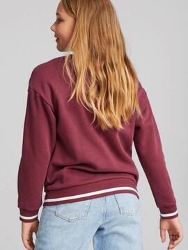 Sudadera Puma Squad Crew Granate Niña